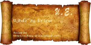 Ujházy Erina névjegykártya